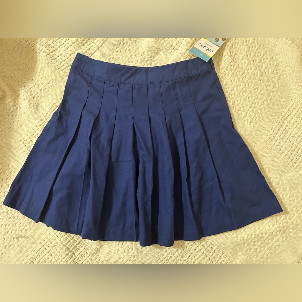Crown  Ivy Navy Blue Pleated Skirt